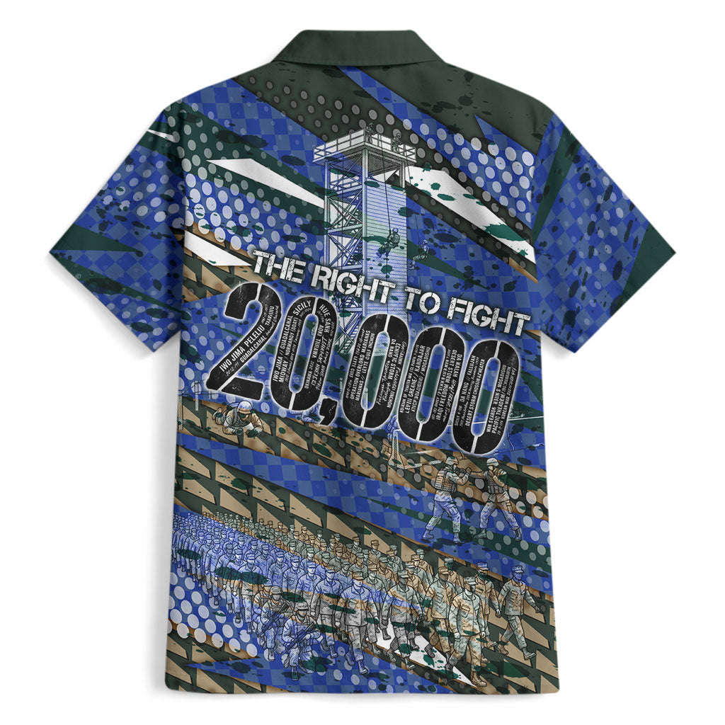 Montford Point Marines 1940s Est Hawaiian Shirt The Right To Fight 20000 Military Camouflage Art