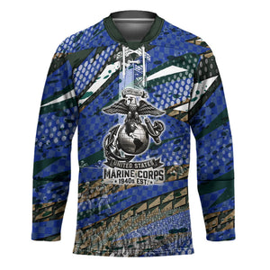 Montford Point Marines 1940s Est Hockey Jersey The Right To Fight 20000 Military Camouflage Art