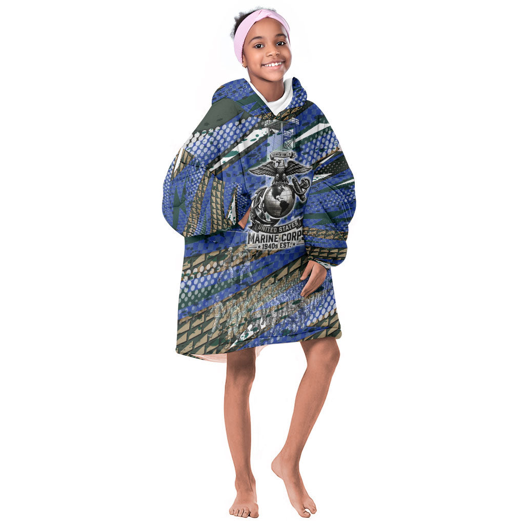 Montford Point Marines 1940s Est Kid Wearable Blanket Hoodie The Right To Fight 20000 Military Camouflage Art