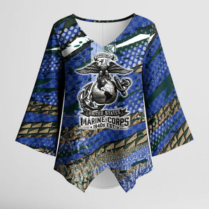 Montford Point Marines 1940s Est Kimono Sleeve Blouse The Right To Fight 20000 Military Camouflage Art