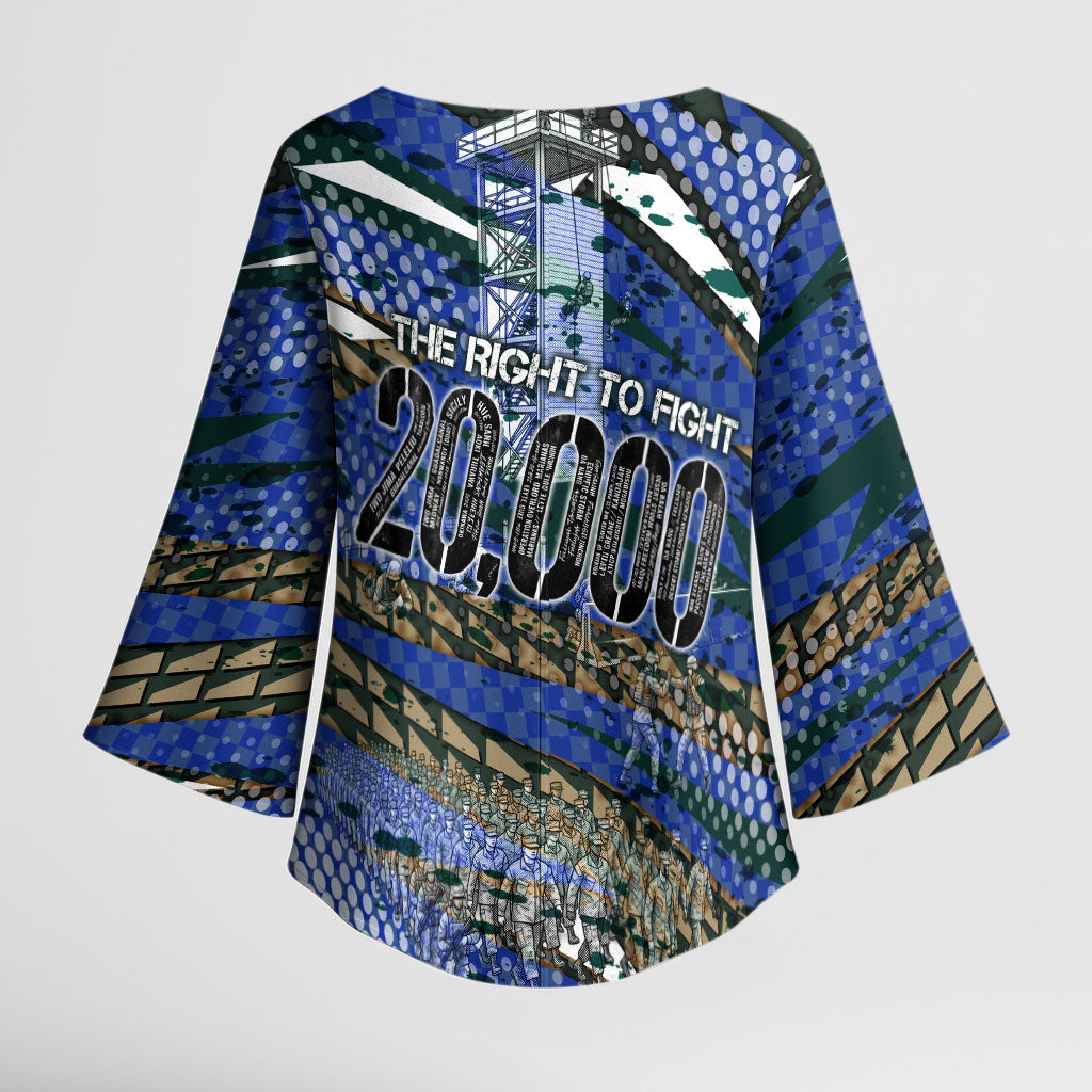 Montford Point Marines 1940s Est Kimono Sleeve Blouse The Right To Fight 20000 Military Camouflage Art