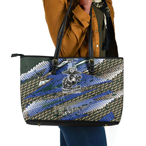 Montford Point Marines 1940s Est Leather Tote Bag The Right To Fight 20000 Military Camouflage Art
