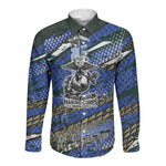 Montford Point Marines 1940s Est Long Sleeve Button Shirt The Right To Fight 20000 Military Camouflage Art