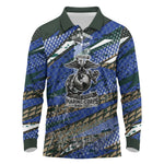 Montford Point Marines 1940s Est Long Sleeve Polo Shirt The Right To Fight 20000 Military Camouflage Art
