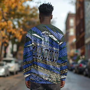 Montford Point Marines 1940s Est Long Sleeve Shirt The Right To Fight 20000 Military Camouflage Art