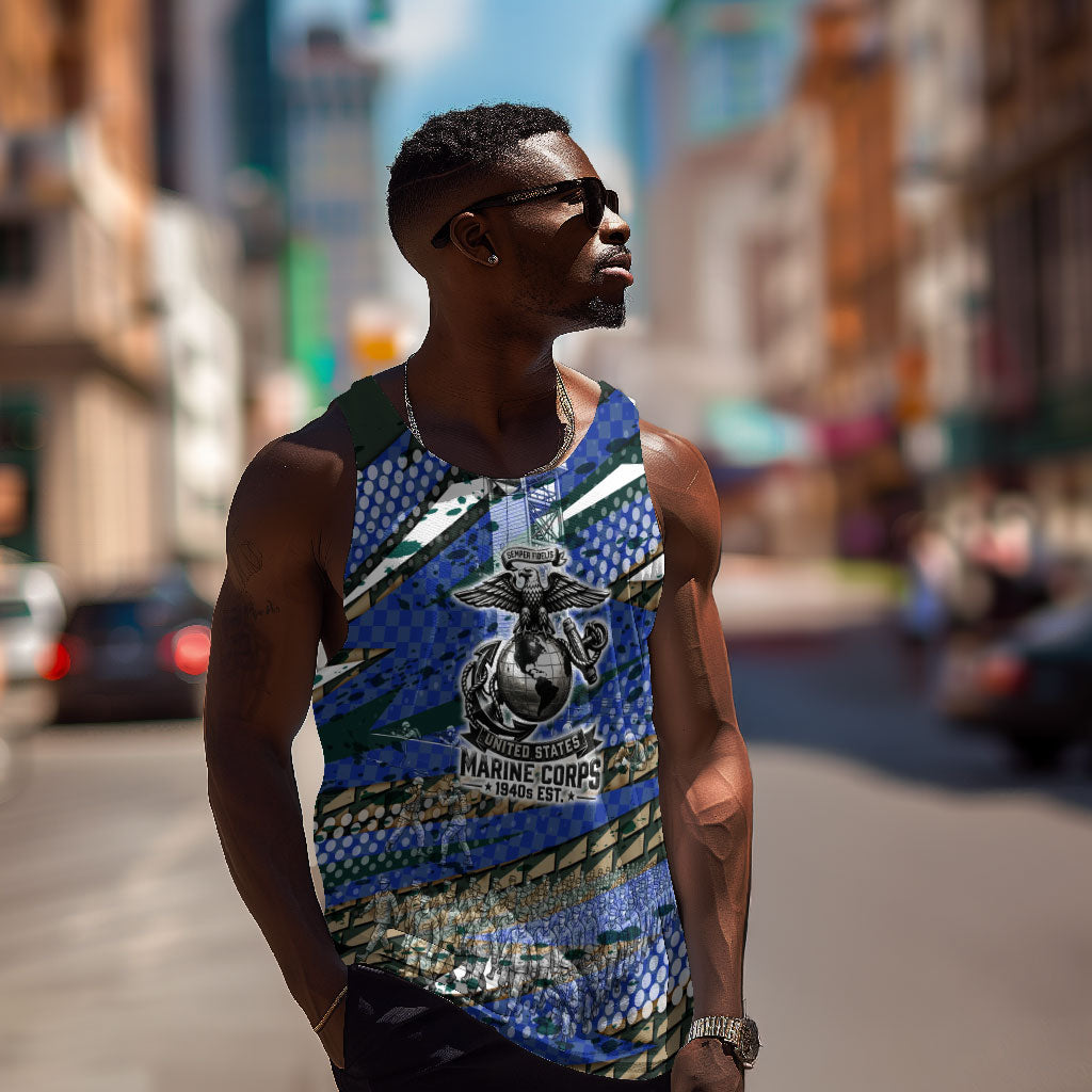 Montford Point Marines 1940s Est Men Tank Top The Right To Fight 20000 Military Camouflage Art