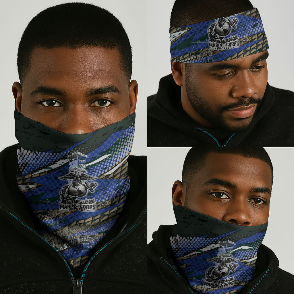 Montford Point Marines 1940s Est Neck Gaiter The Right To Fight 20000 Military Camouflage Art