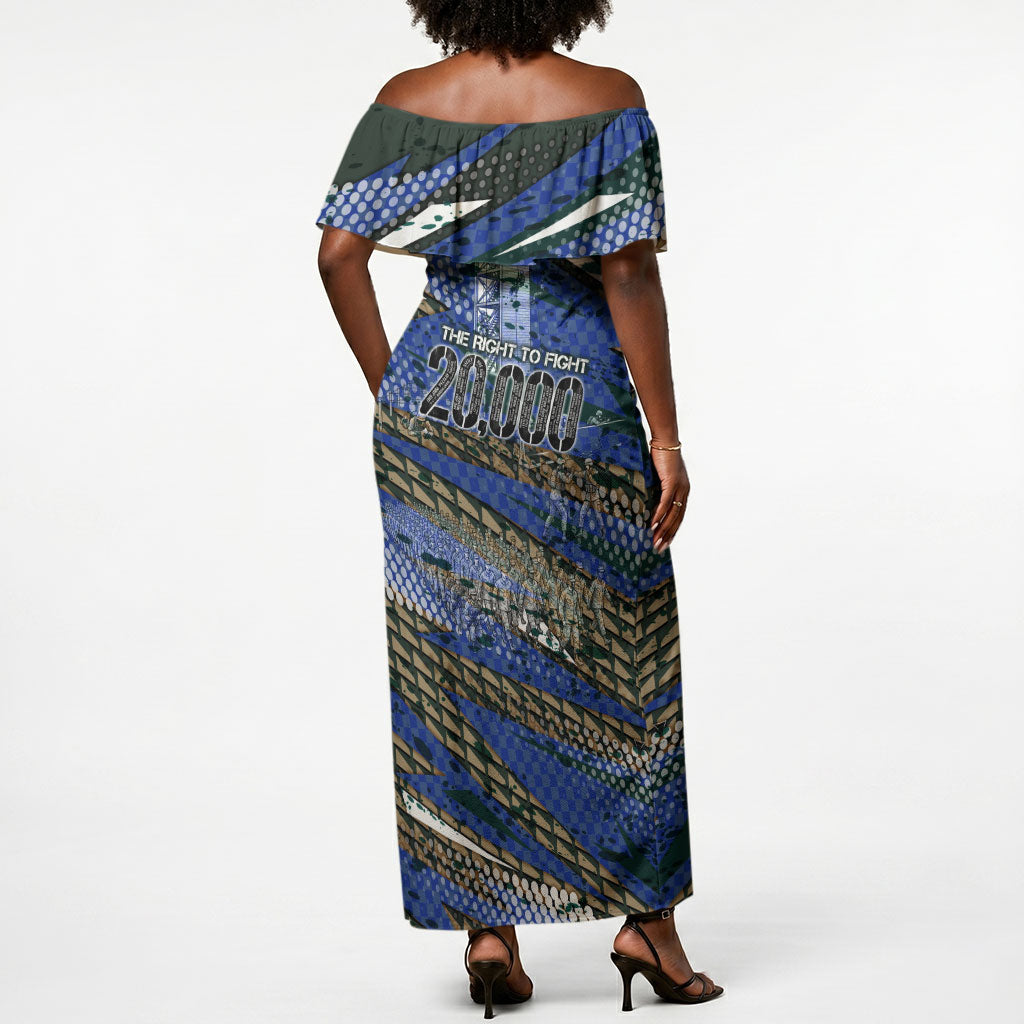 Montford Point Marines 1940s Est Off Shoulder Maxi Dress The Right To Fight 20000 Military Camouflage Art