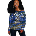 Montford Point Marines 1940s Est Off Shoulder Sweater The Right To Fight 20000 Military Camouflage Art