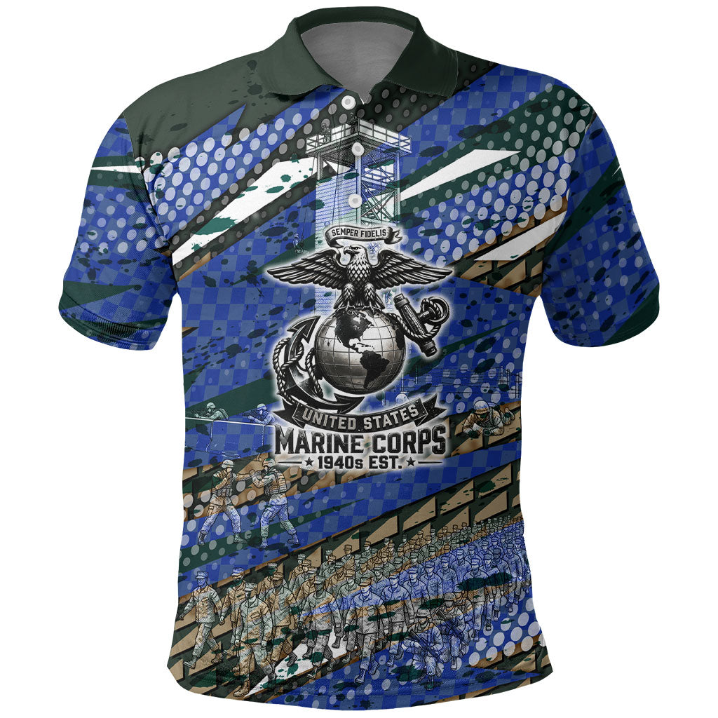 Montford Point Marines 1940s Est Polo Shirt The Right To Fight 20000 Military Camouflage Art