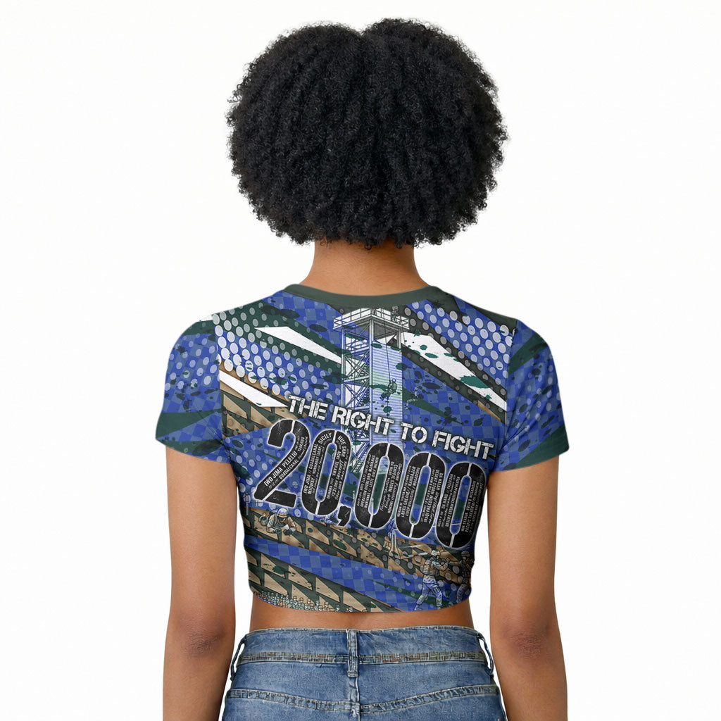Montford Point Marines 1940s Est Raglan Cropped T shirt The Right To Fight 20000 Military Camouflage Art