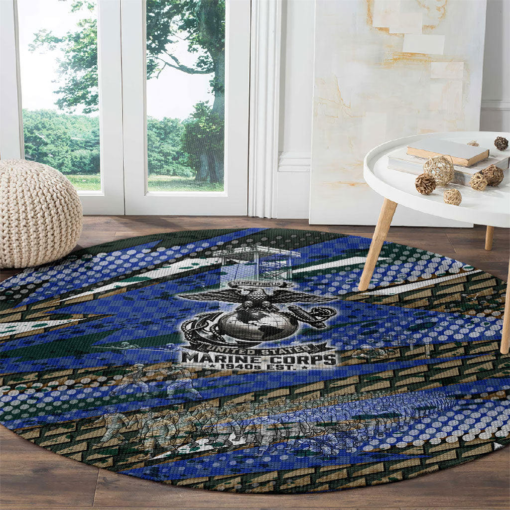 Montford Point Marines 1940s Est Round Carpet The Right To Fight 20000 Military Camouflage Art