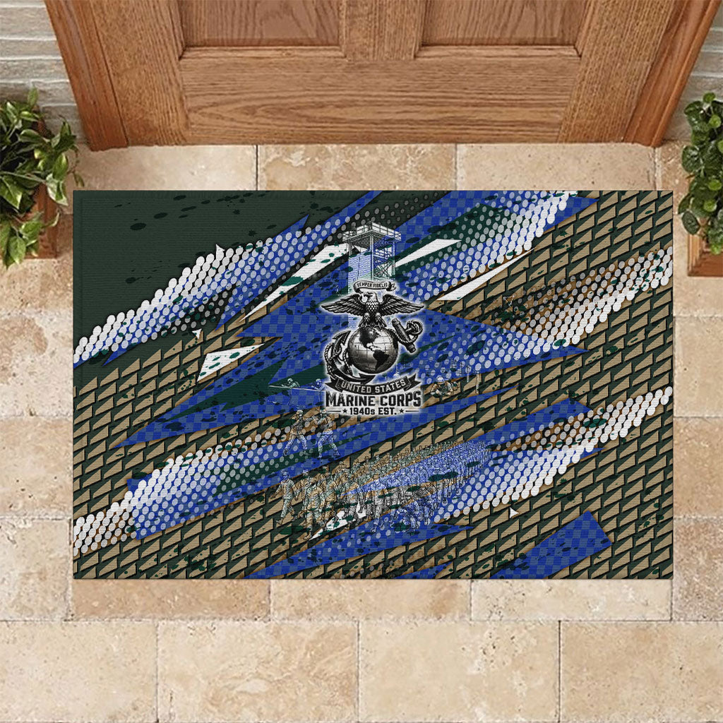 Montford Point Marines 1940s Est Rubber Doormat The Right To Fight 20000 Military Camouflage Art
