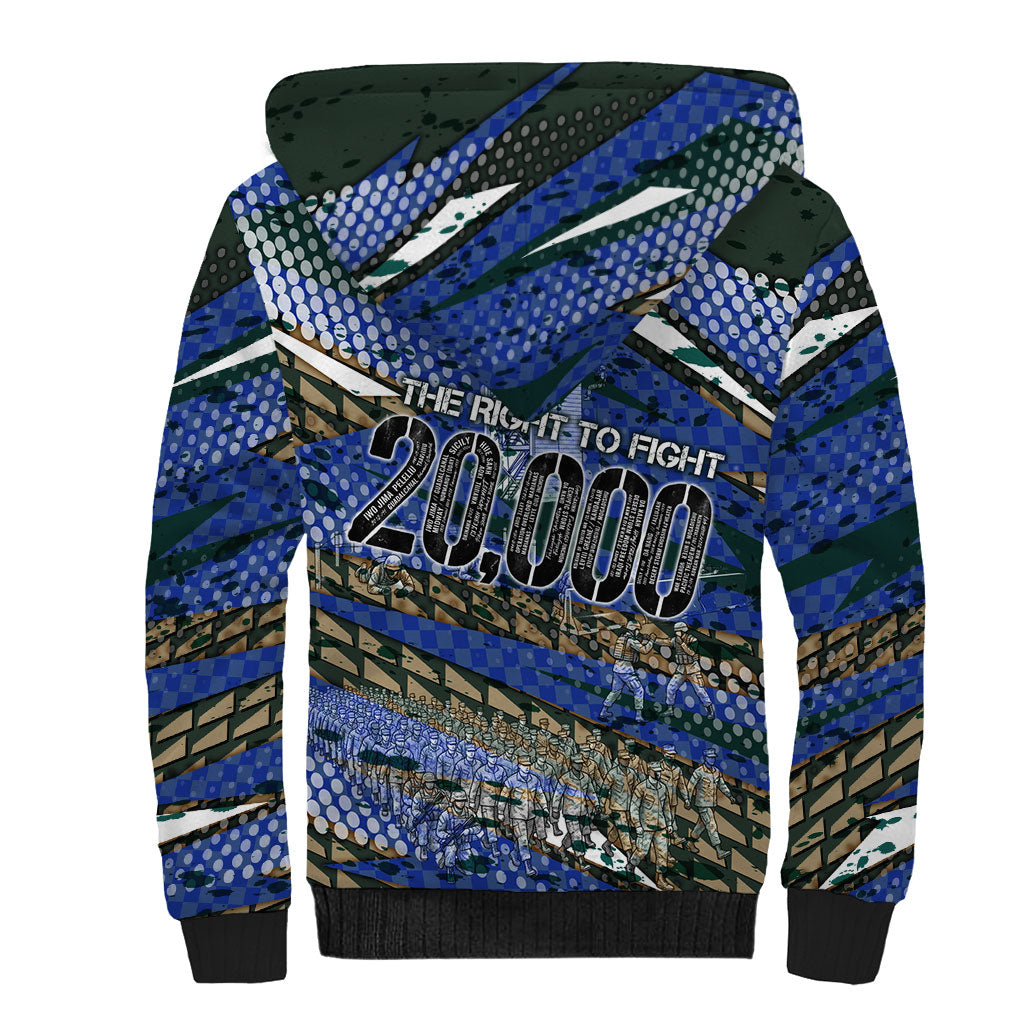 Montford Point Marines 1940s Est Sherpa Hoodie The Right To Fight 20000 Military Camouflage Art