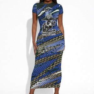 Montford Point Marines 1940s Est Short Sleeve Bodycon Dress The Right To Fight 20000 Military Camouflage Art