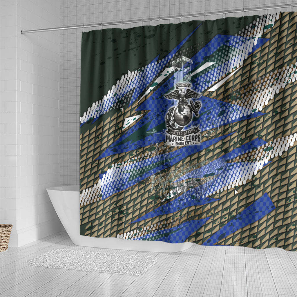 Montford Point Marines 1940s Est Shower Curtain The Right To Fight 20000 Military Camouflage Art