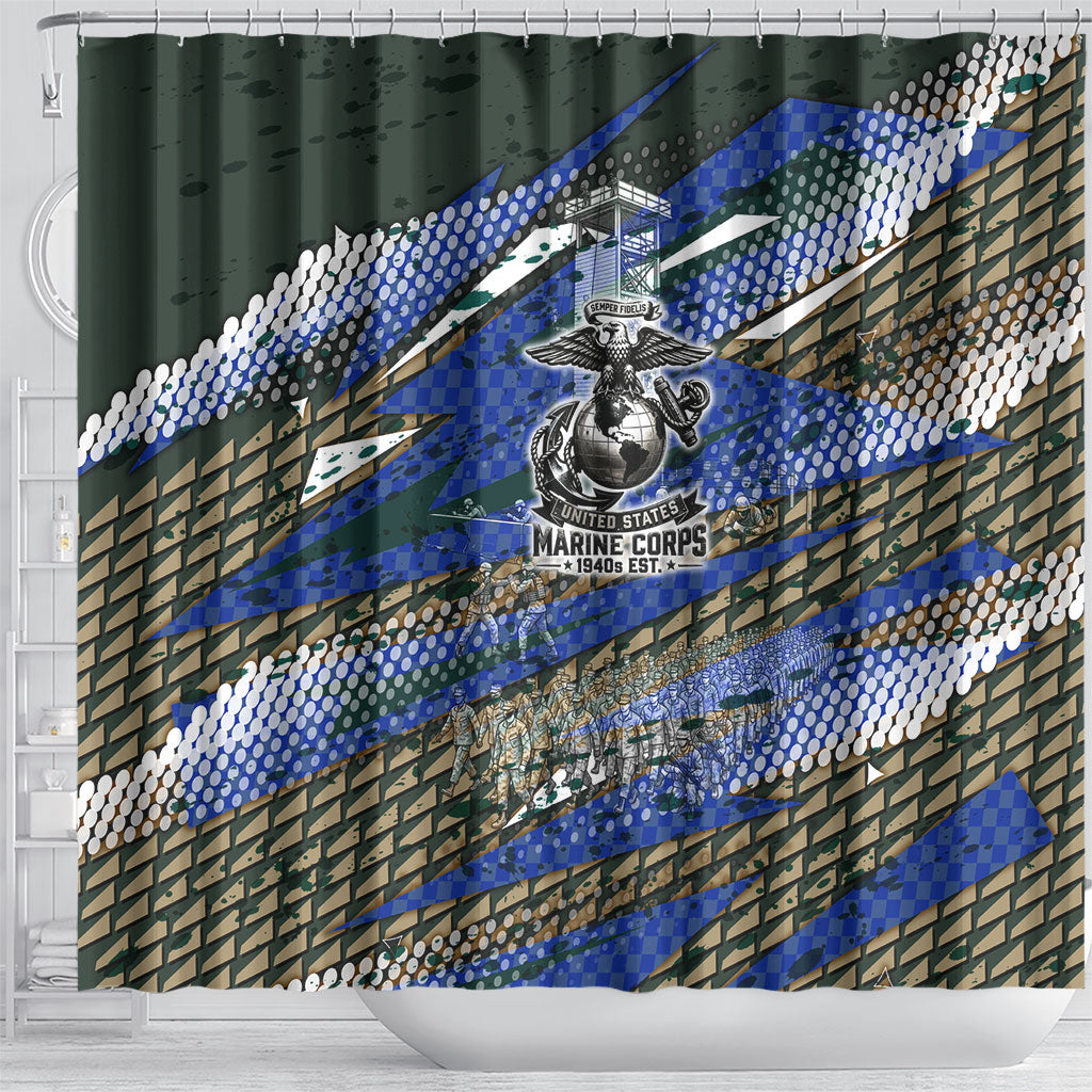 Montford Point Marines 1940s Est Shower Curtain The Right To Fight 20000 Military Camouflage Art
