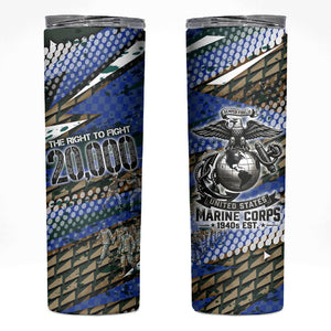 Montford Point Marines 1940s Est Skinny Tumbler The Right To Fight 20000 Military Camouflage Art