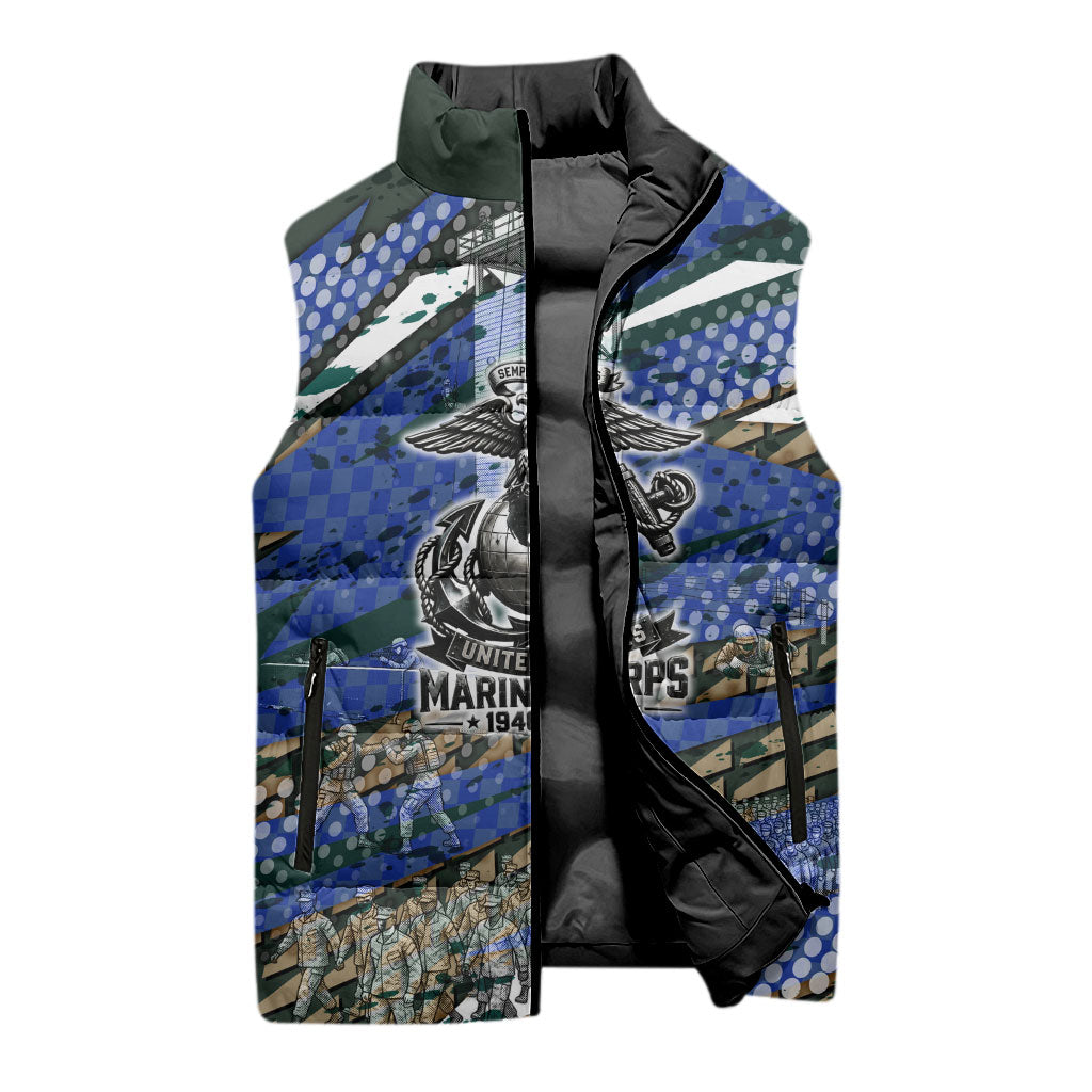 Montford Point Marines 1940s Est Sleeveless Puffer Jacket The Right To Fight 20000 Military Camouflage Art