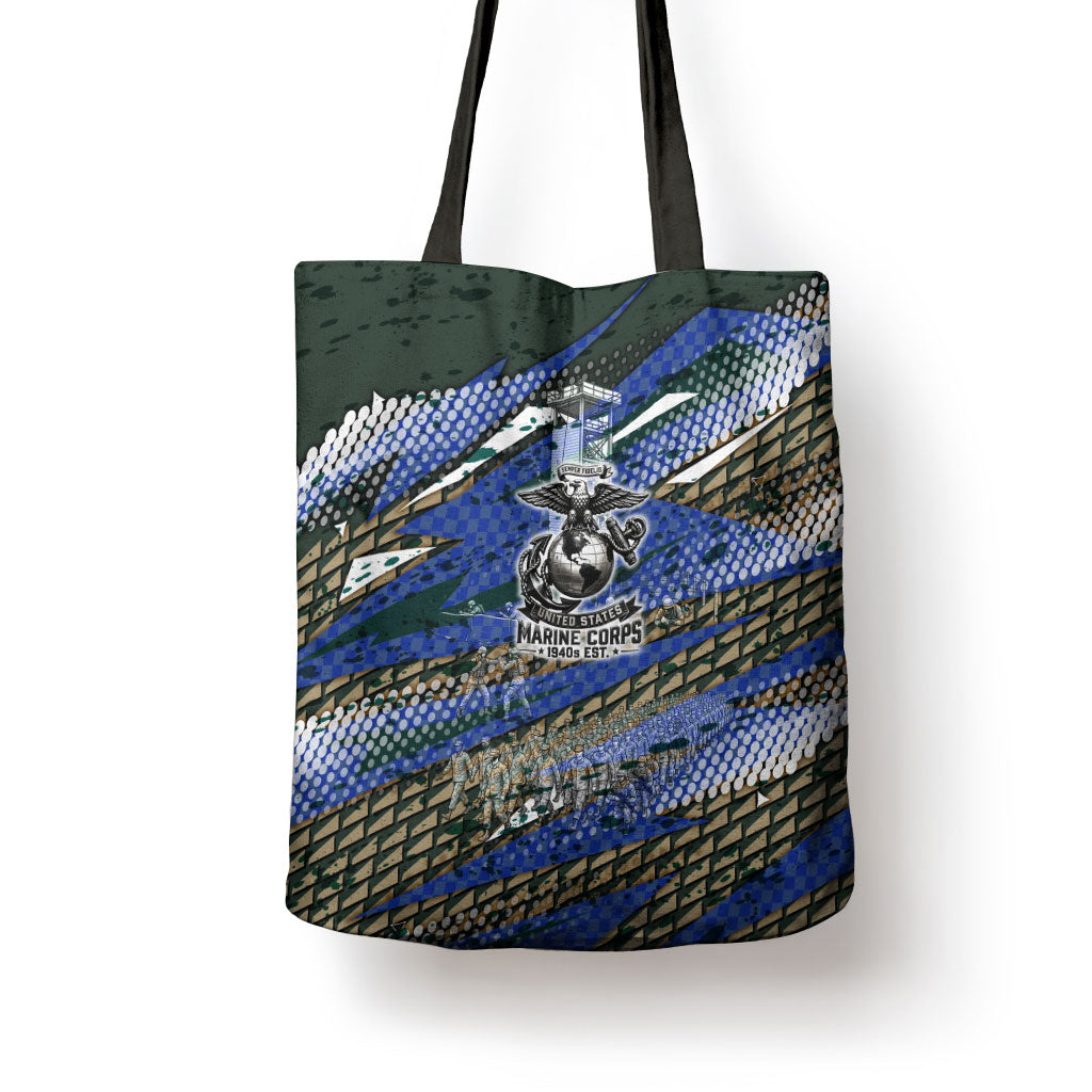 Montford Point Marines 1940s Est Tote Bag The Right To Fight 20000 Military Camouflage Art