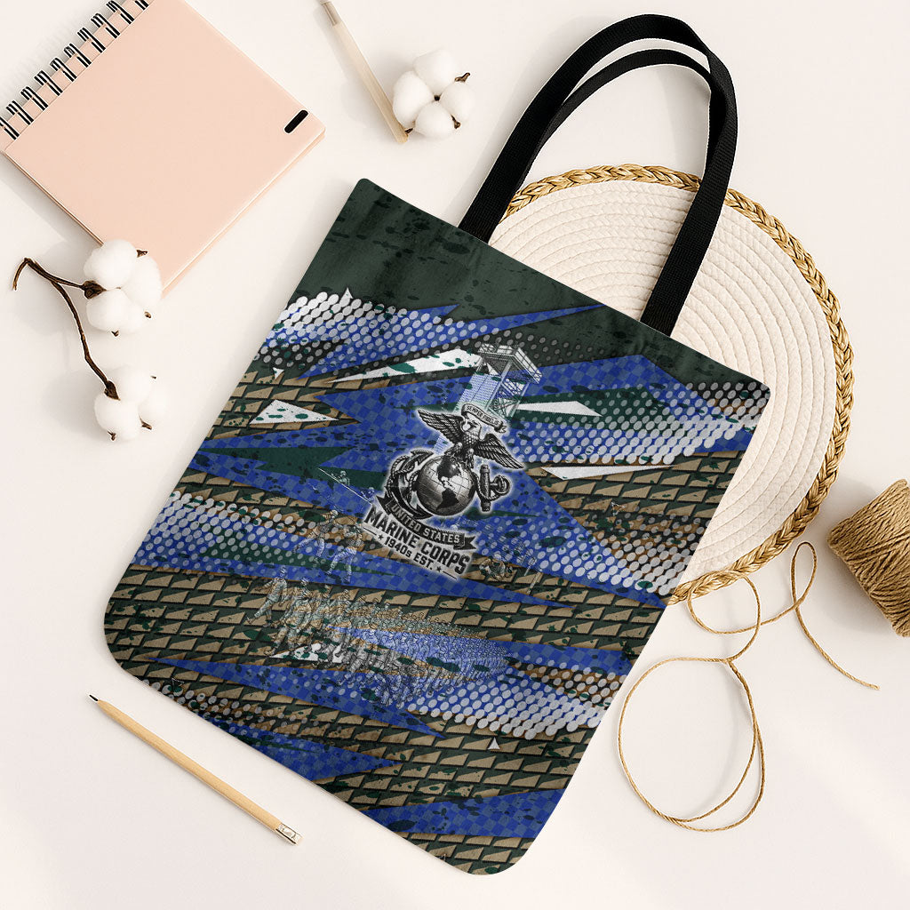 Montford Point Marines 1940s Est Tote Bag The Right To Fight 20000 Military Camouflage Art