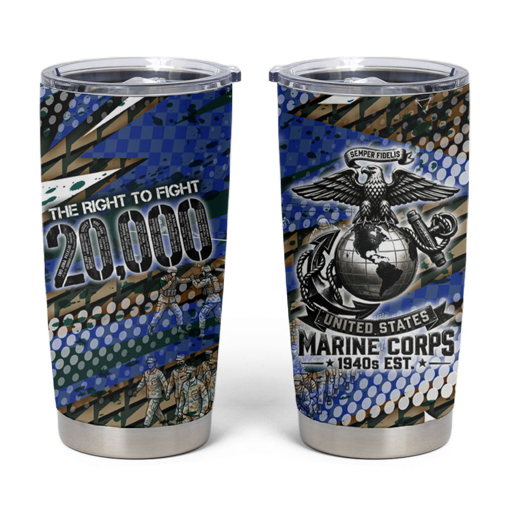Montford Point Marines 1940s Est Tumbler Cup The Right To Fight 20000 Military Camouflage Art