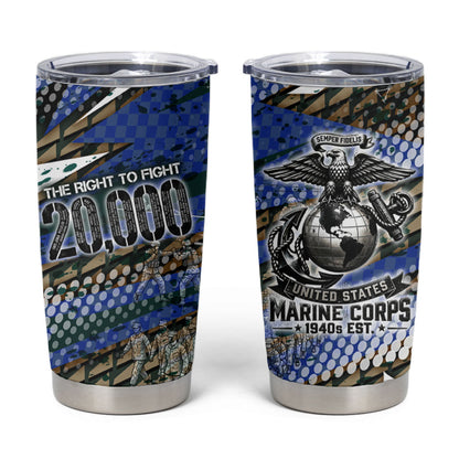 Montford Point Marines 1940s Est Tumbler Cup The Right To Fight 20000 Military Camouflage Art