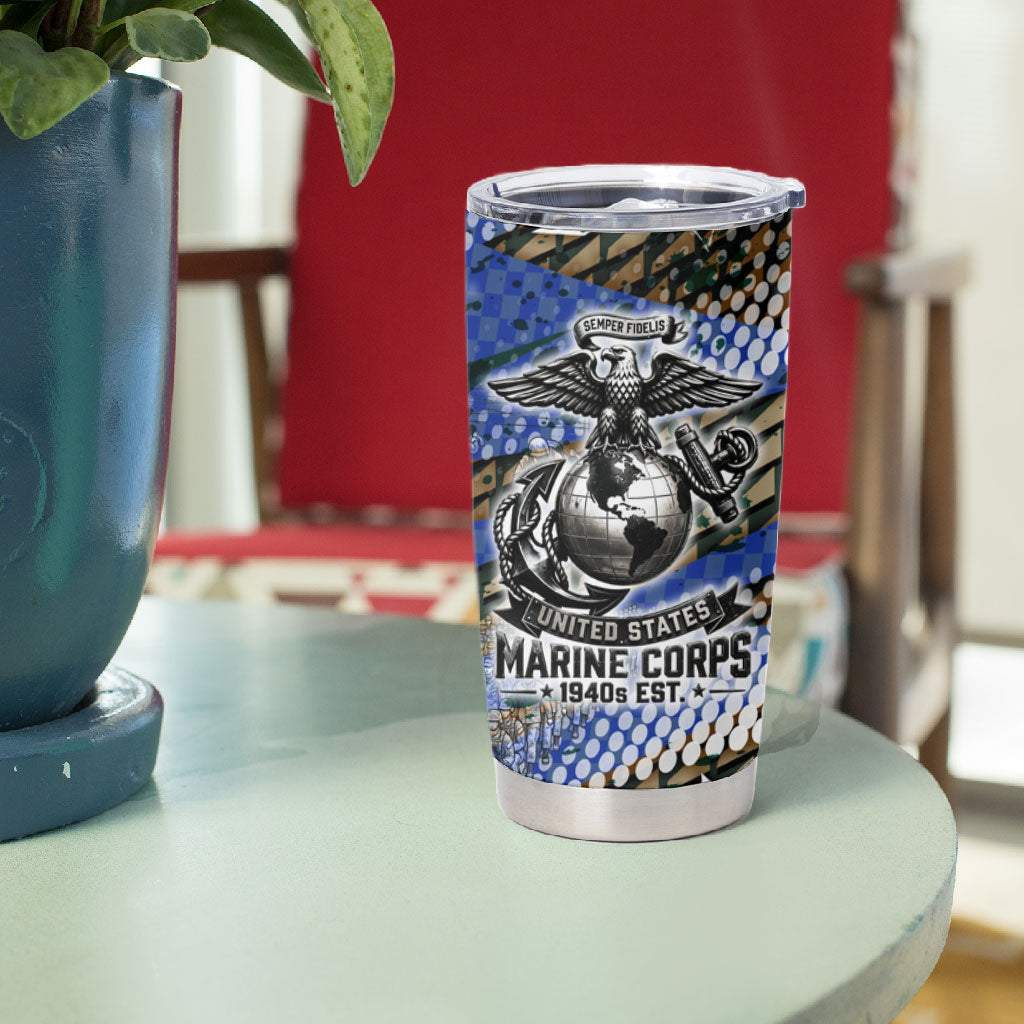 Montford Point Marines 1940s Est Tumbler Cup The Right To Fight 20000 Military Camouflage Art