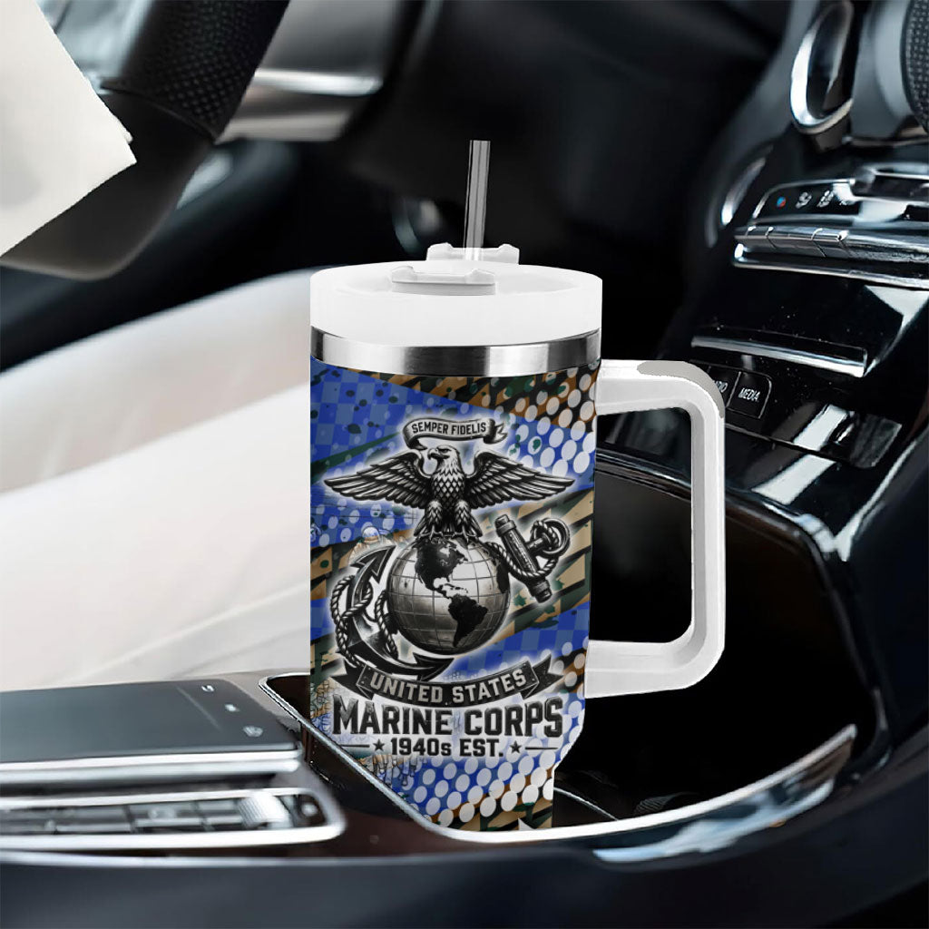 Montford Point Marines 1940s Est Tumbler With Handle The Right To Fight 20000 Military Camouflage Art