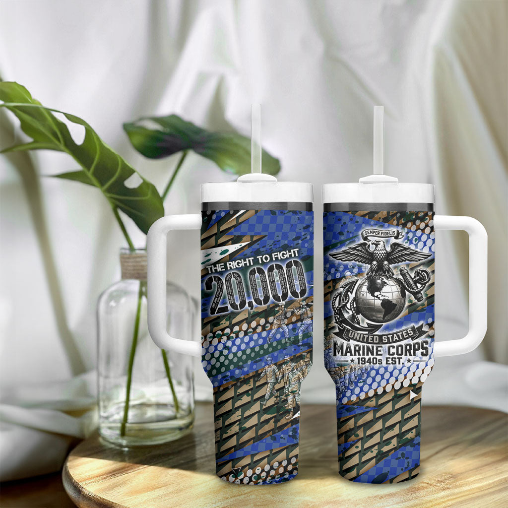 Montford Point Marines 1940s Est Tumbler With Handle The Right To Fight 20000 Military Camouflage Art