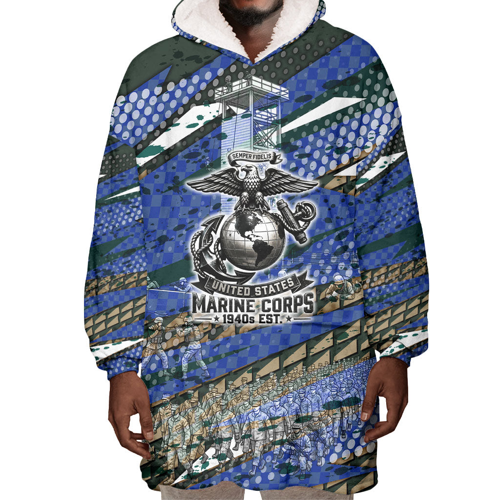 Montford Point Marines 1940s Est Wearable Blanket Hoodie The Right To Fight 20000 Military Camouflage Art