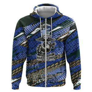 Montford Point Marines 1940s Est Zip Hoodie The Right To Fight 20000 Military Camouflage Art