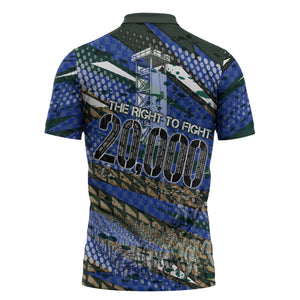 Montford Point Marines 1940s Est Zipper Polo Shirt The Right To Fight 20000 Military Camouflage Art