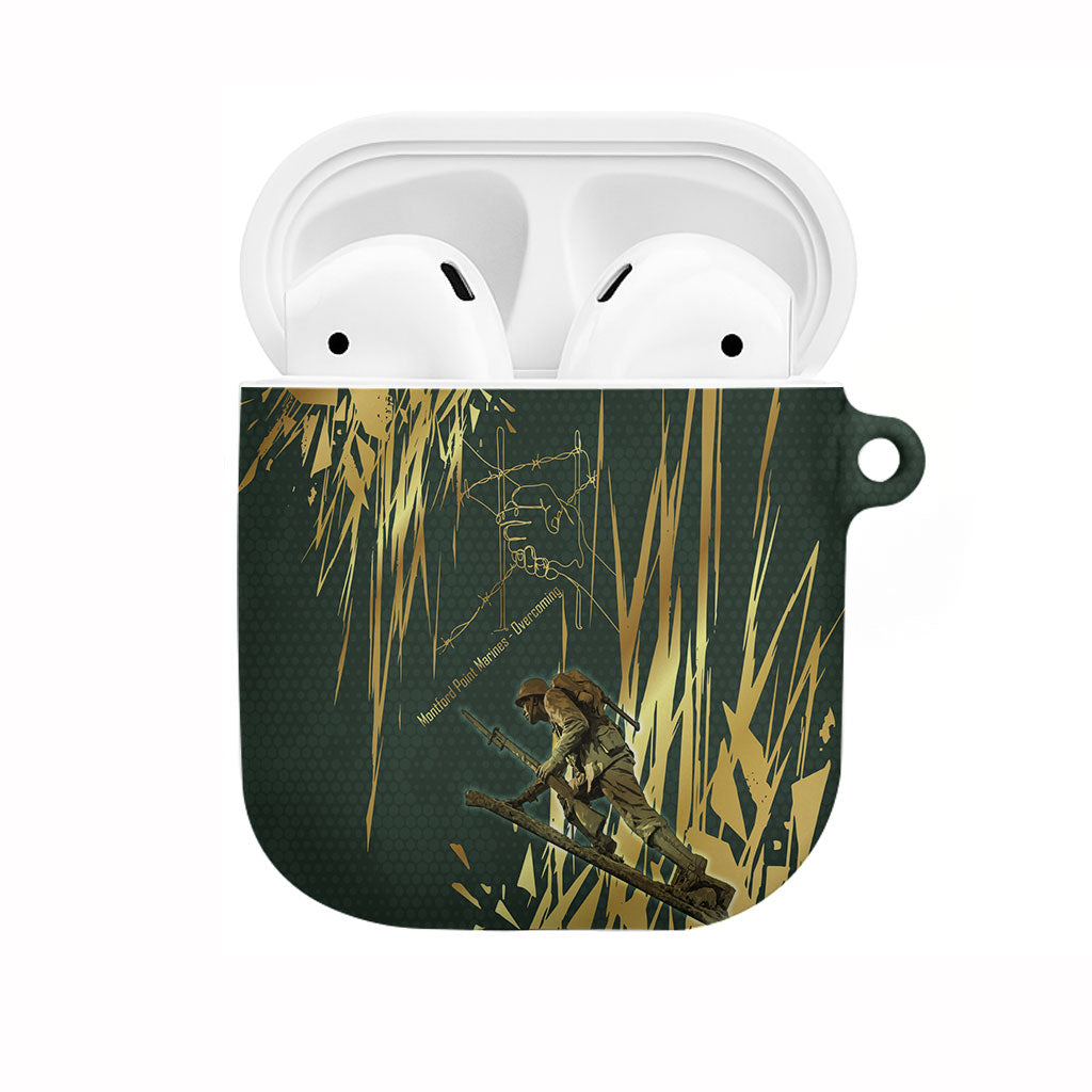 Montford Point Marines Overcoming AirPods Case Military History Camouflage Art