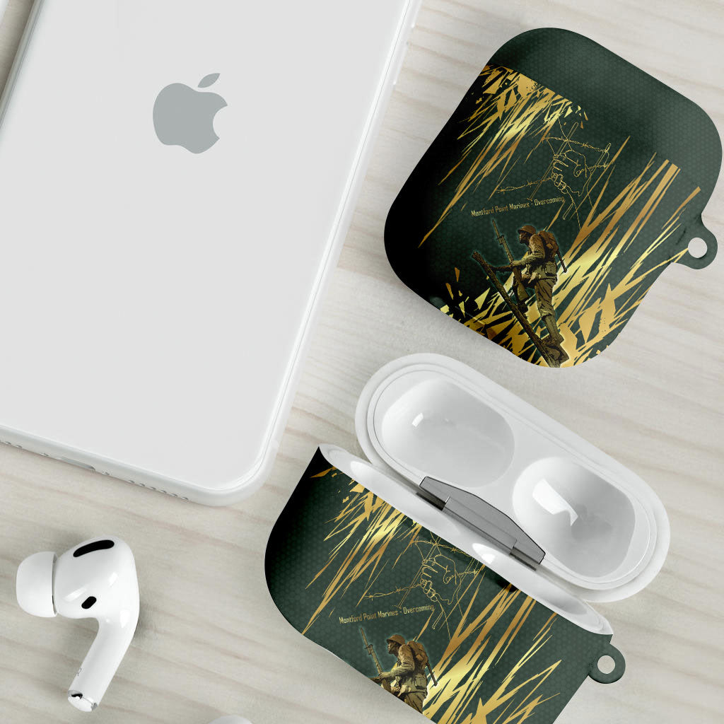 Montford Point Marines Overcoming AirPods Case Military History Camouflage Art