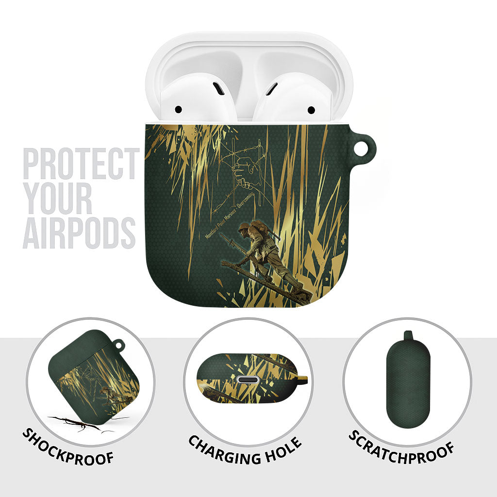 Montford Point Marines Overcoming AirPods Case Military History Camouflage Art