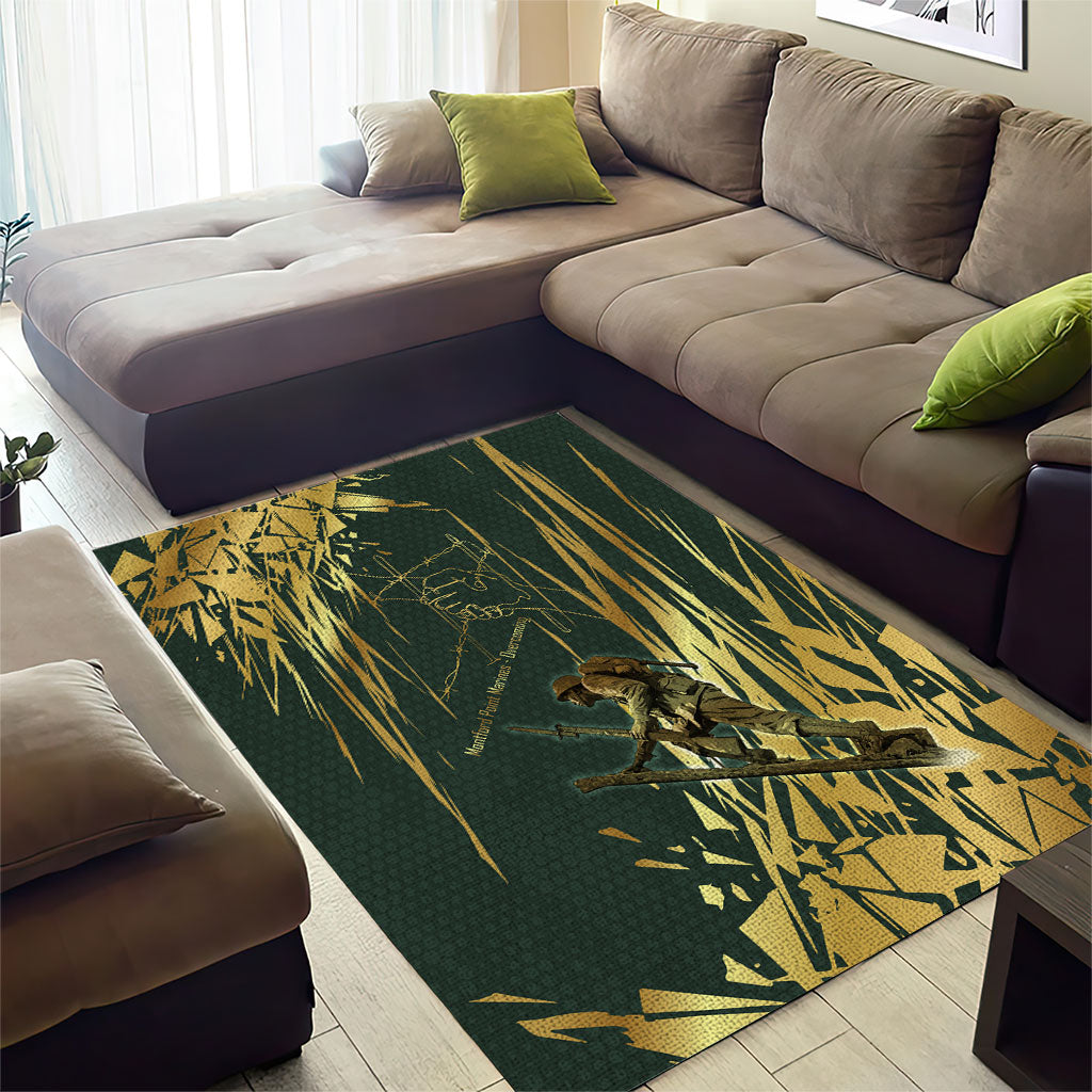 Montford Point Marines Overcoming Area Rug Military History Camouflage Art