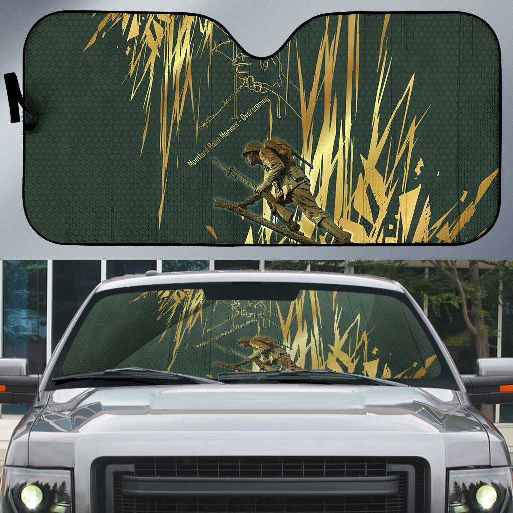 Montford Point Marines Overcoming Auto Sun Shade Military History Camouflage Art