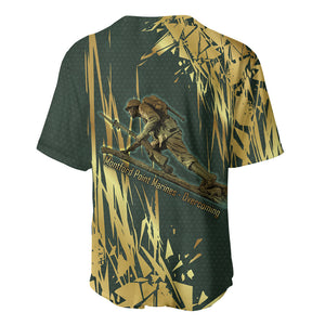 Montford Point Marines Overcoming Baseball Jersey Military History Camouflage Art