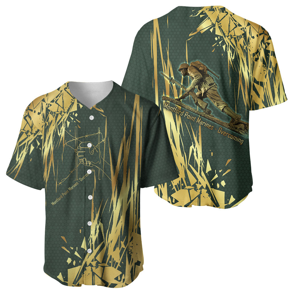 Montford Point Marines Overcoming Baseball Jersey Military History Camouflage Art