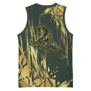 Montford Point Marines Overcoming Basketball Jersey Military History Camouflage Art