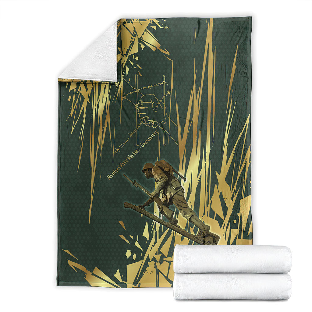 Montford Point Marines Overcoming Blanket Military History Camouflage Art