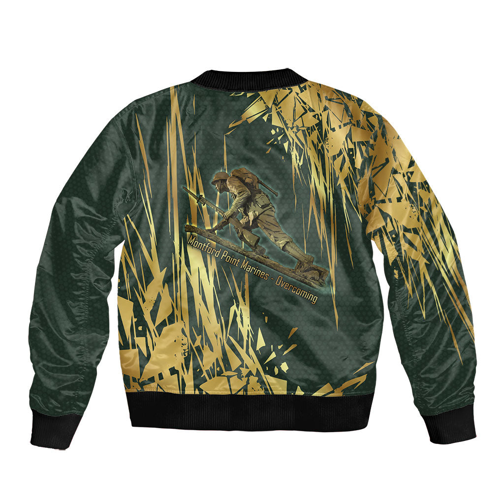 Montford Point Marines Overcoming Bomber Jacket Military History Camouflage Art