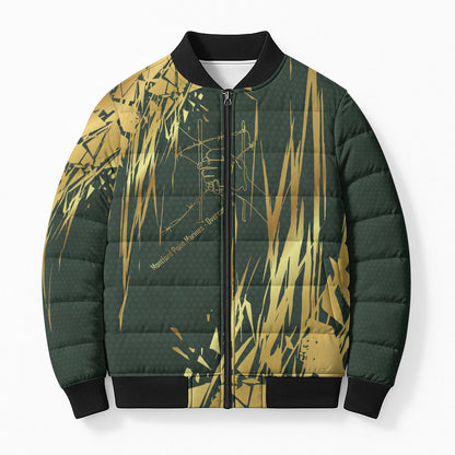 Montford Point Marines Overcoming Bomber Puffer Jacket Military History Camouflage Art
