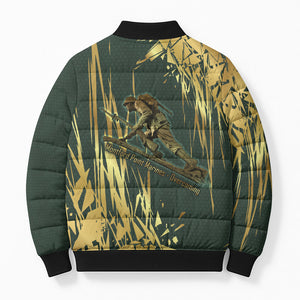 Montford Point Marines Overcoming Bomber Puffer Jacket Military History Camouflage Art