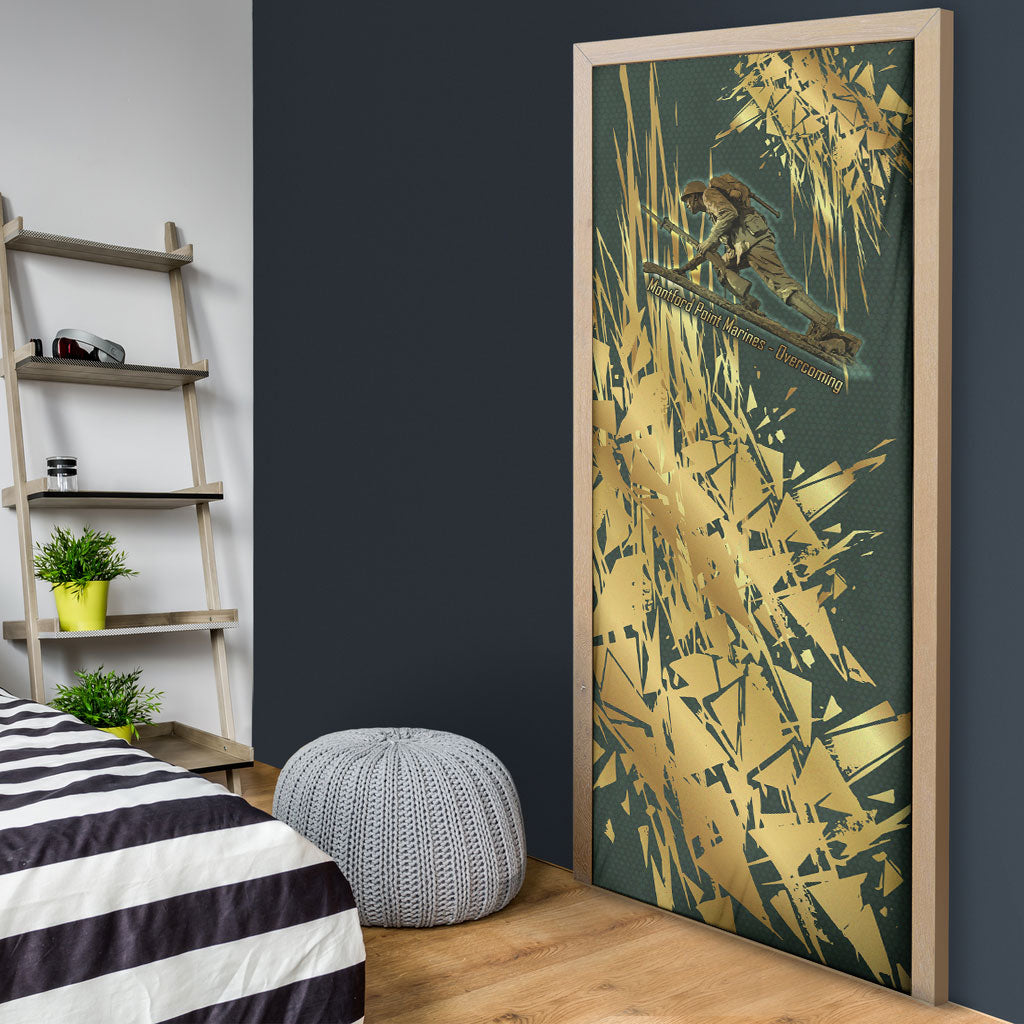 Montford Point Marines Overcoming Door Cover Military History Camouflage Art