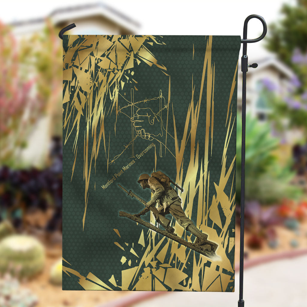 Montford Point Marines Overcoming Garden Flag Military History Camouflage Art