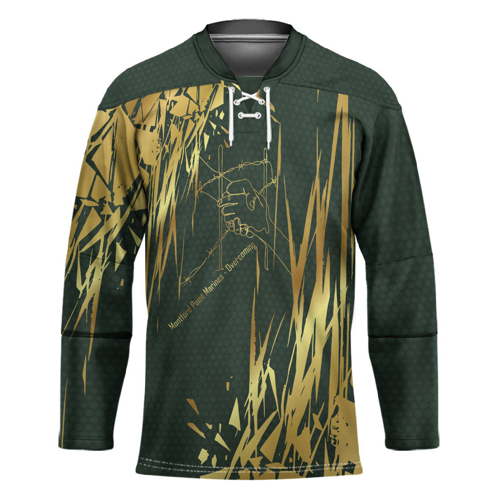 Montford Point Marines Overcoming Hockey Jersey Military History Camouflage Art