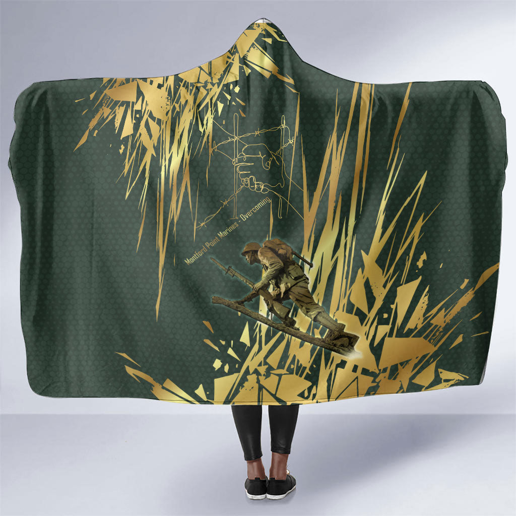 Montford Point Marines Overcoming Hooded Blanket Military History Camouflage Art