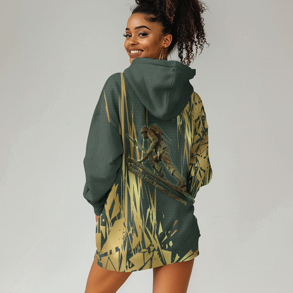 Montford Point Marines Overcoming Hoodie Dress Military History Camouflage Art